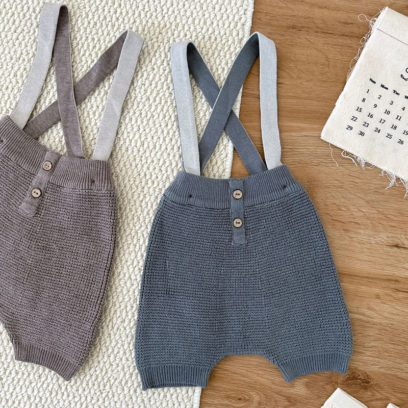 ربيع 2026 جديد الكورية نمط 0-24 متر ملابس الأطفال الوليد طفل بنين بنات داخلية أكمام بلون محبوك بذلة