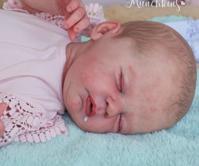 Npk 21'' feito à mão de alta qualidade inacabado sem pintura diy kit reborn alix peças de boneca diy com corpo de pano