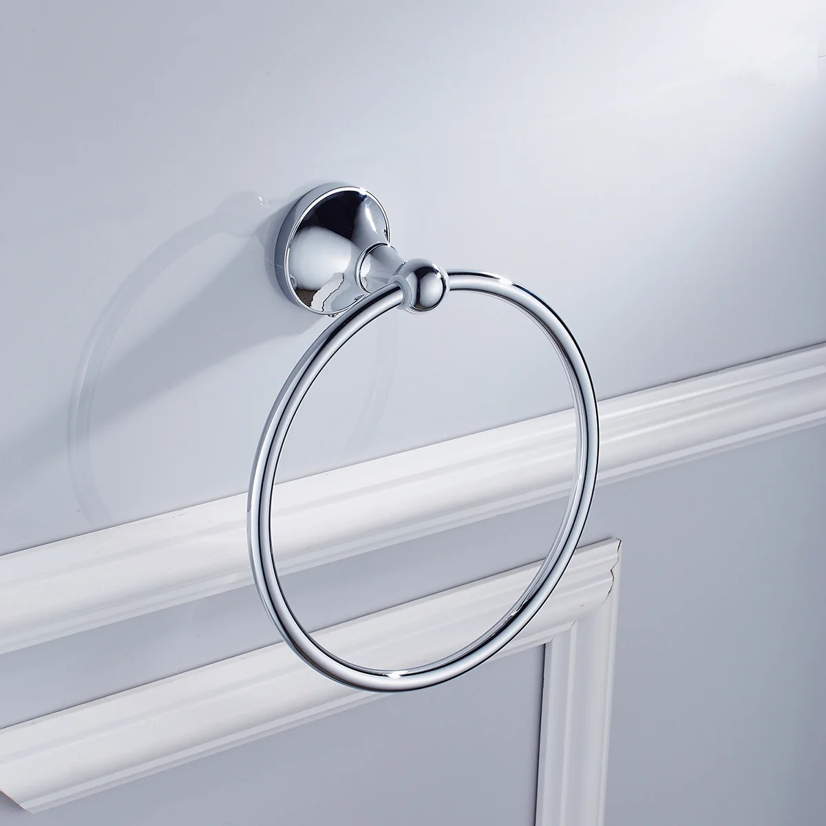 

Круглое кольцо для полотенец из медного материала для ванной комнаты, прочная подвесная стойка с матовой отделкой, подходит для дома, отеля, школы, общественного туалета