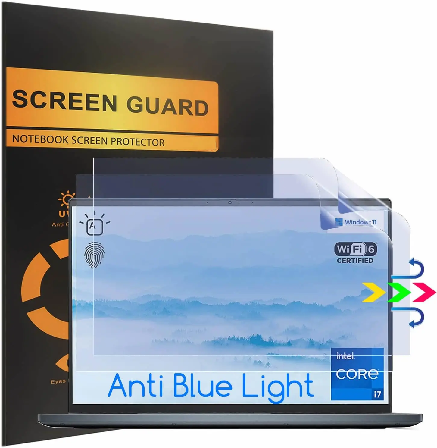 Película protectora de pantalla mate antideslumbrante, reflection Blueray, 16 pulgadas, 15,6, 14,5, 14, 13,3, 12,5, 11,6, 17,3, 17,3, HP, Huawei, Lenovo, 2 uds.