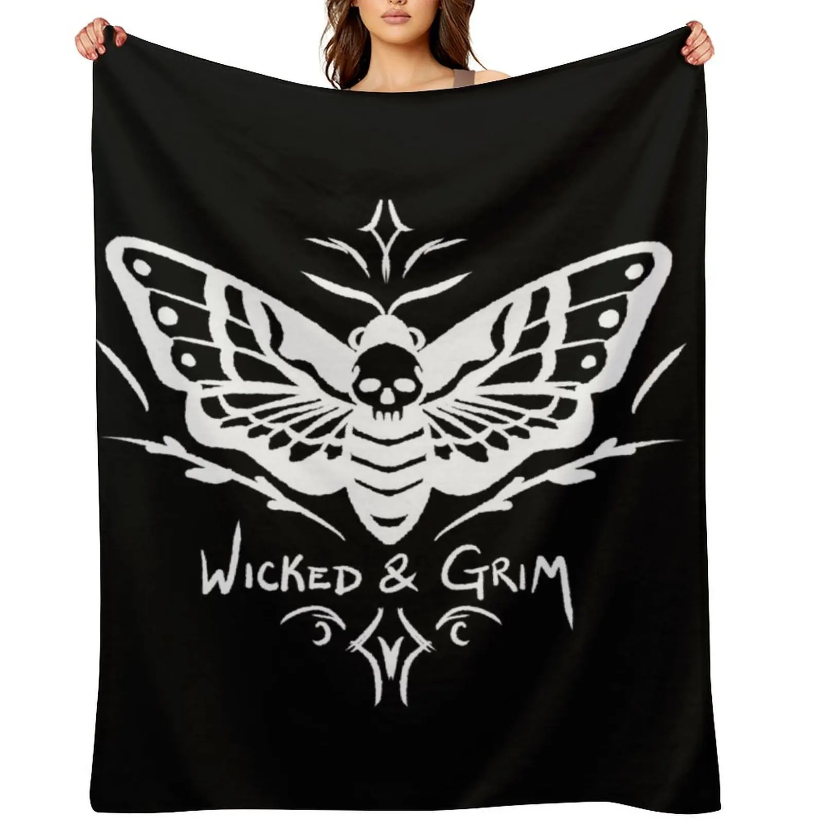 

Death Head Moth Design Throw Blanket Sofa Sofa Quilt Hairy for babies Blankets