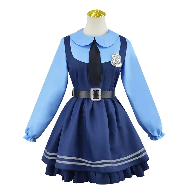 

SingXeng Anime Judy Cosplay Dresses Police Costumes Judith Lavernes Hopps Rabbit Headband Halloween Clothing Customize