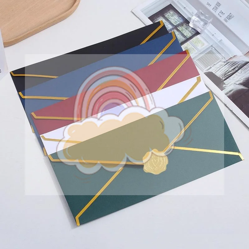 

10PCS Luxury Foil Sealed Envelope - Self-Sealing Wedding Invitations, Thank-you Notes, Corporate Events & Birthday Invitations