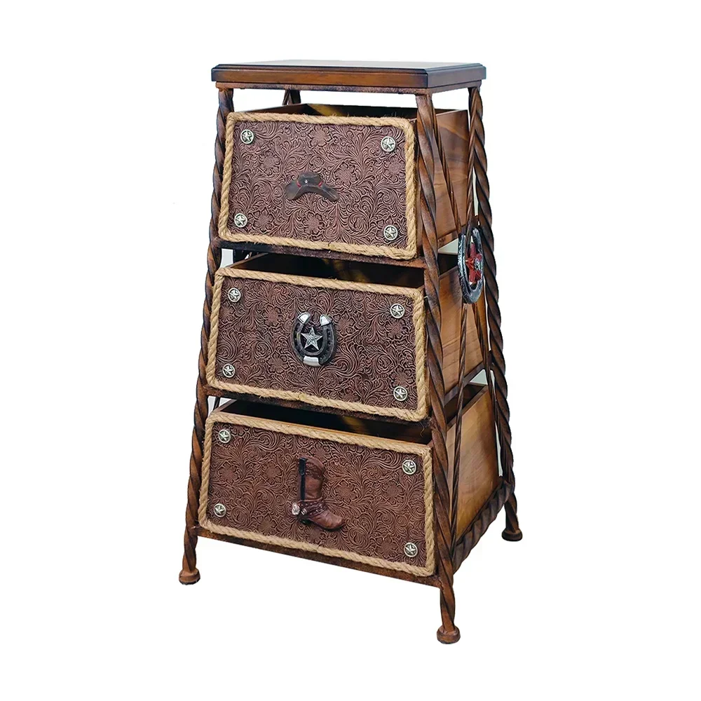 النمط الصناعي الحديد خزانة التحف شرفة المتعثرة خزانة التخزين #1