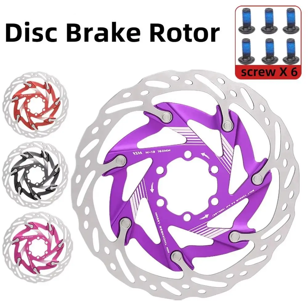 

160mm Bike Brake Rotor Aluminum Alloy 6 Hole Floating Disc MTB Disc Brake Pad Stainless Steel Ultralight Bike Cycling Brake Disc