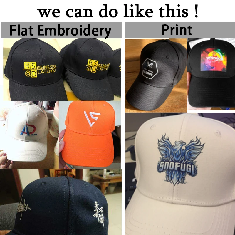 XD Professional Custom printed and embroidered T Shirts Caps and Hats  With Logo Name Letters