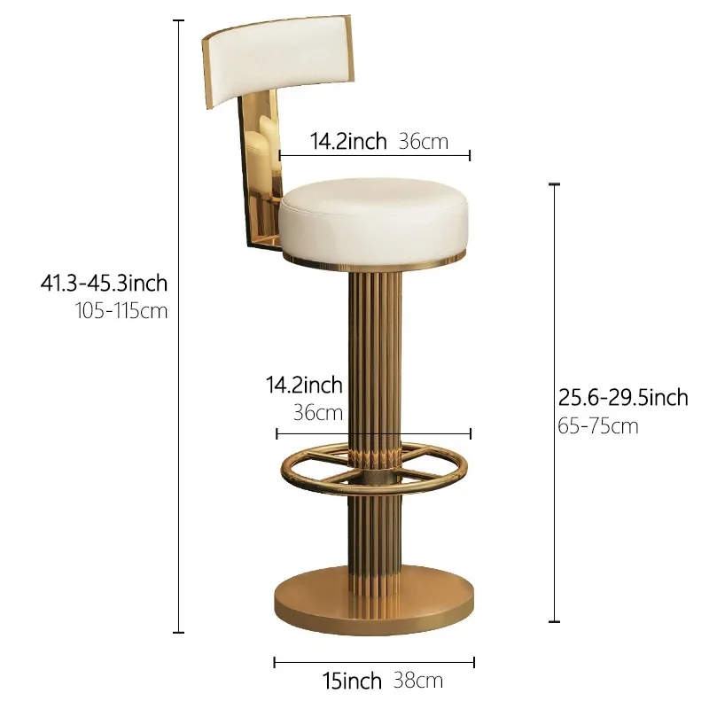 

Bar Stools Counter Height Adjustable Swivel Bar Chair Modern Stainess Steel Kitchen Counter Stools Dining Chairs Set