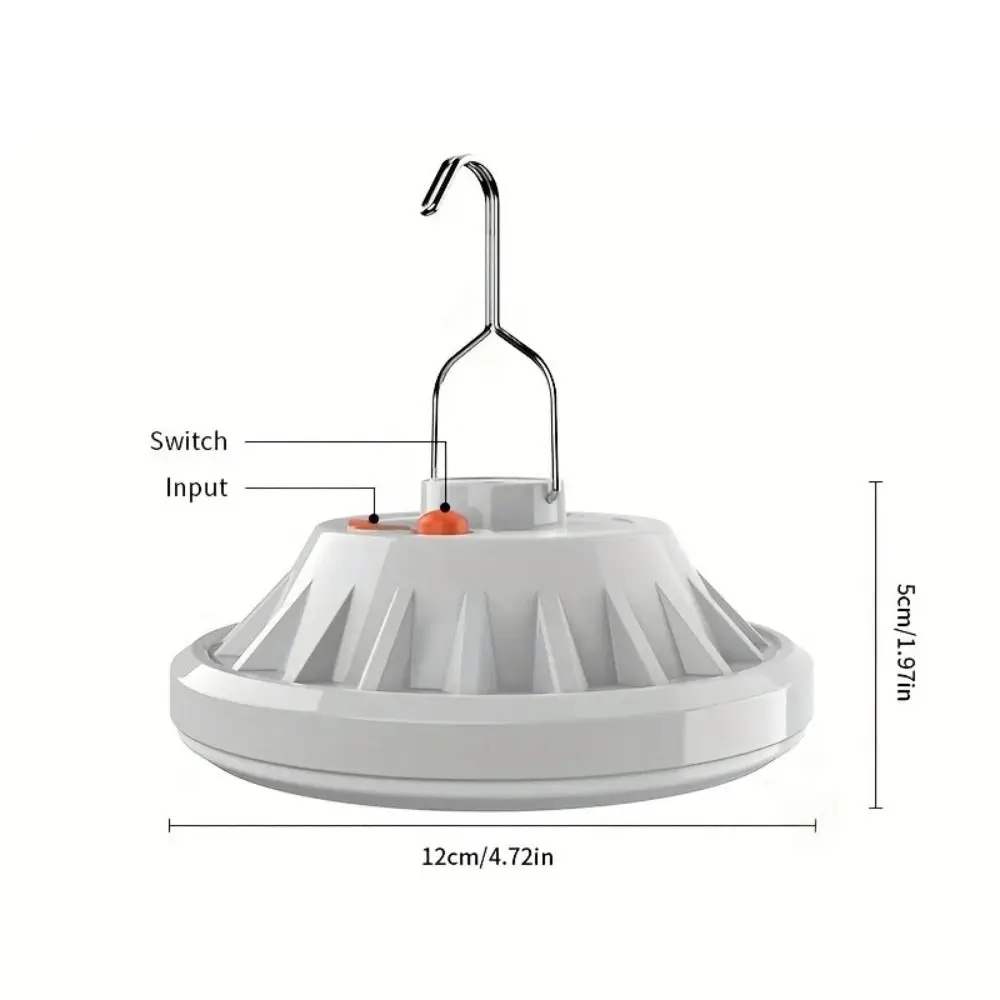Lámpara LED Recargable impermeable con gancho – Luz camping alto lumen portátil - imagen 5