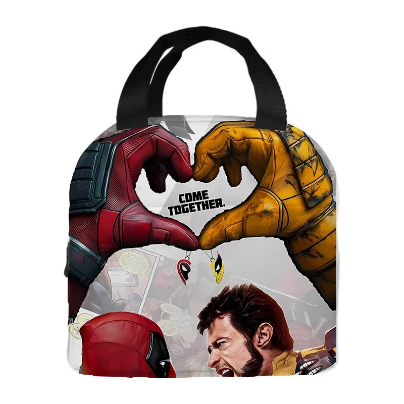 Nowa torba na drugie śniadanie Deadpool Wolverine fajny pakiet izolacyjny dla mężczyzn chłopcy wodoodporne zewnętrzne termiczne pudełko na drugie