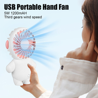 For Camping Hiking Fishing Astronaut Portable Hand Fan Wireless Air Circulators USB Mini Pocket Fan Summer Cooling Fans