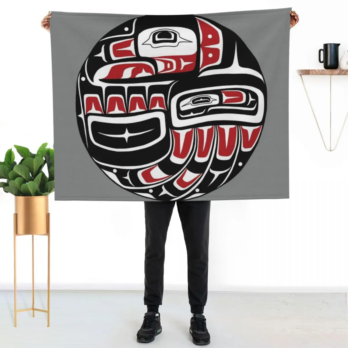PNW Eagle - Round Throw Blanket All Season Soft Lightweight Blanket for Home