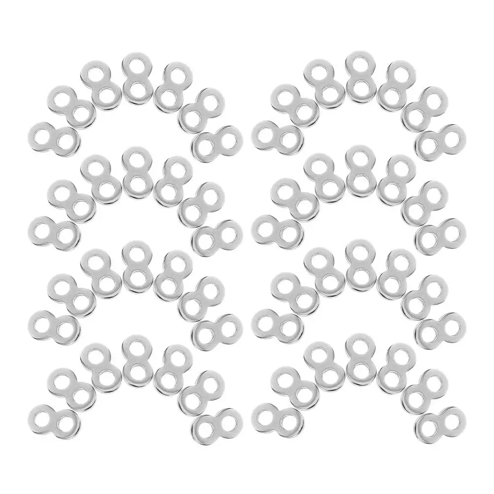 

100pcs 8-Shaped Connector Stainless Steel Tabletop Fasteners Clips for DIY 8 Figure Tabletop Fasteners Projects Tools Parts