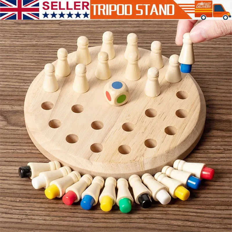 2024 Set Solid Wood Family Parent-Child Flying Chess Game Creative Toys