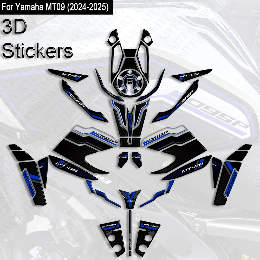 Motorcycle For MT-09 MT09 MT 09 SP 2024 2025 Tank Pad Gas Fuel Oil Protector Stickers Decals Fairing Front Fender 6