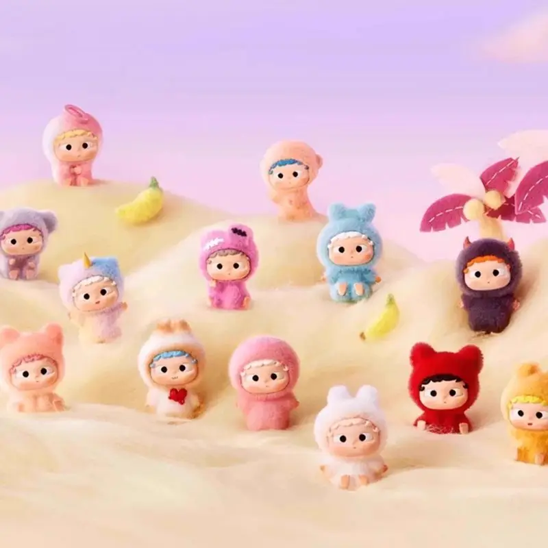 

Heyone Ozai Furry Shelter Blind Box: Флокированные мини-плюшевые фигурки, милые мультяшные настольные украшения, коллекционный подарок для фанатов аниме