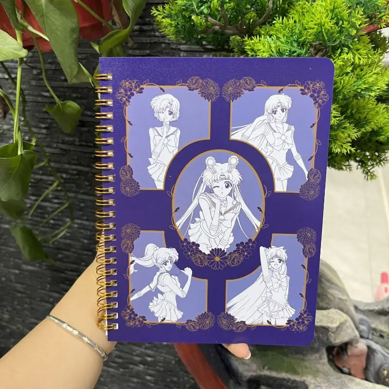 Sailor Moon Tsukino Usagi cuaderno de alta apariencia para estudiantes personajes de Anime diario portátil para niños suministros de papelería regalos