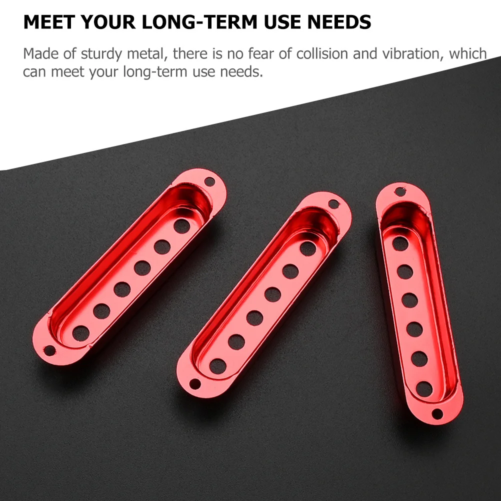

3 Single Coil Pickup Red Humbucker Cover Metal Guitar Covers Accessories for Electric