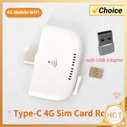 Portable 4G Router with USB Adapter Wireless 4G LTE Modem Router Type-C Mobile Router for RV Travel Vacation Camping Remote Area