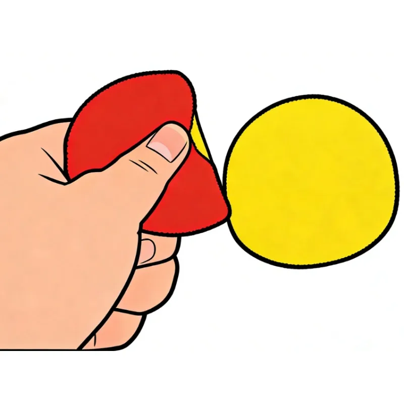 ลูกบอลฟองน้ำเปลี่ยนสี 2 ชิ้น สำหรับมายากล ลูกบอลฟองน้ำนุ่มพิเศษ แปลงร่างเป็นสี่เหลี่ยมจัตุรัส สำหรับมายากลระยะใกล้ อุปกรณ์ประกอบการแสดงมายากล