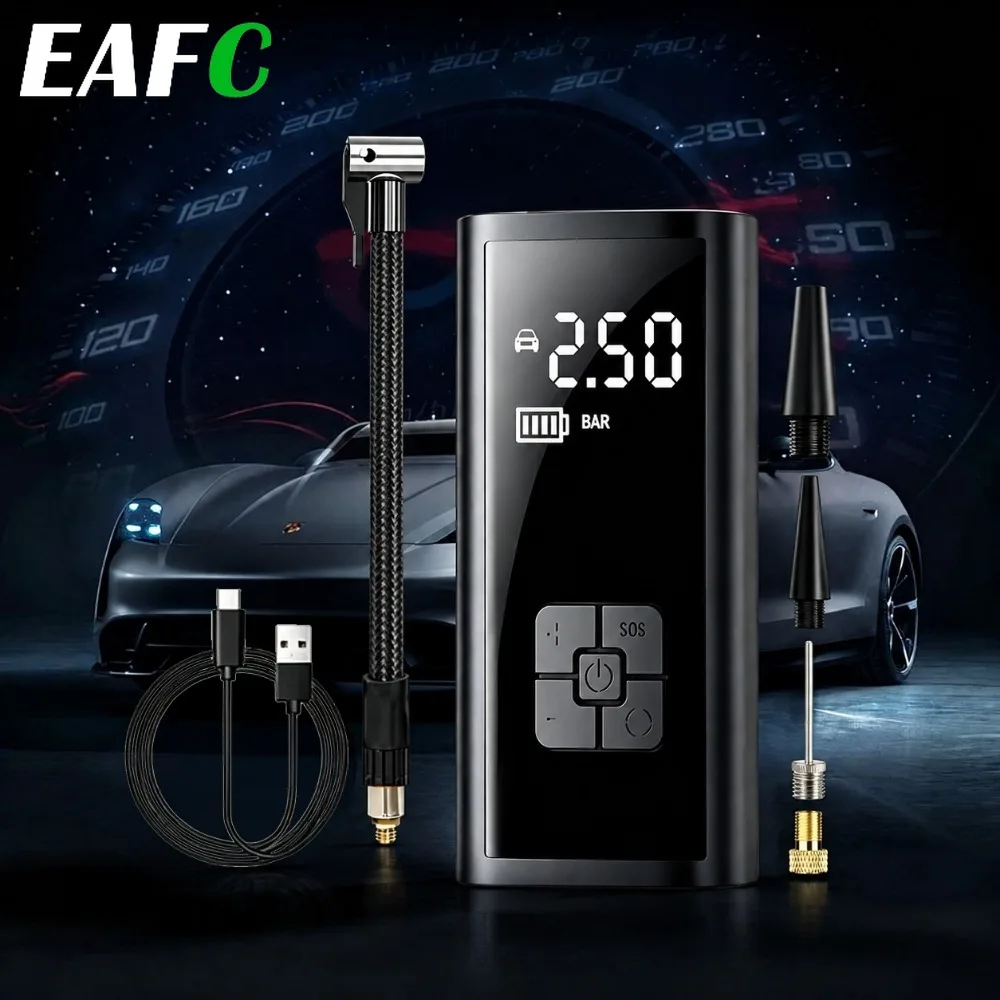 Mini compresor de aire de 12 V y 150 PSI, inflador eléctrico portátil para neumáticos con pantalla digital, bomba de aire de mano para automóviles, motocicletas y bicicletas.