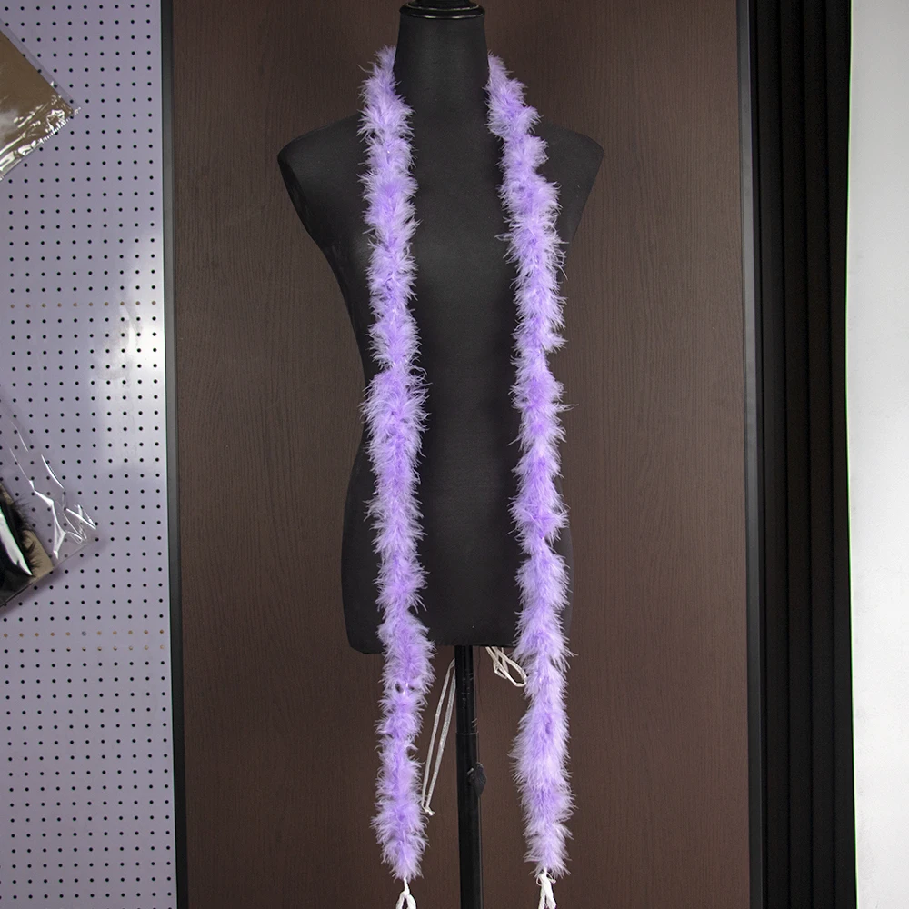 11g Turkey Feather Boas, Flat Velvet Feathers, Colorful Decoration Accessories, Bag DIY Craft Materials, 2 Meters
