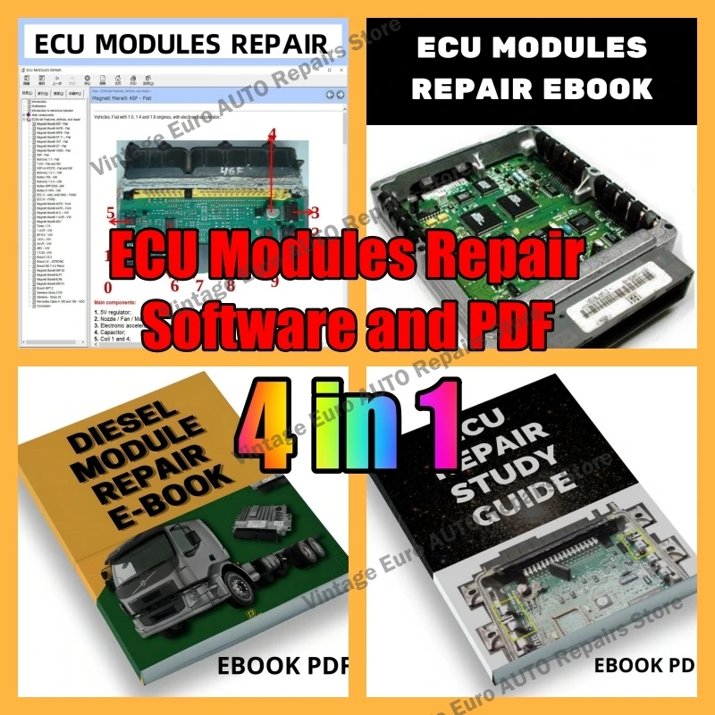 

2024 ECU Repair Software ECU Modules Repair+DIESLE MODULE REPAIR+ECU REPAIR STUDY GUIDE ecu modules repair helper book+software