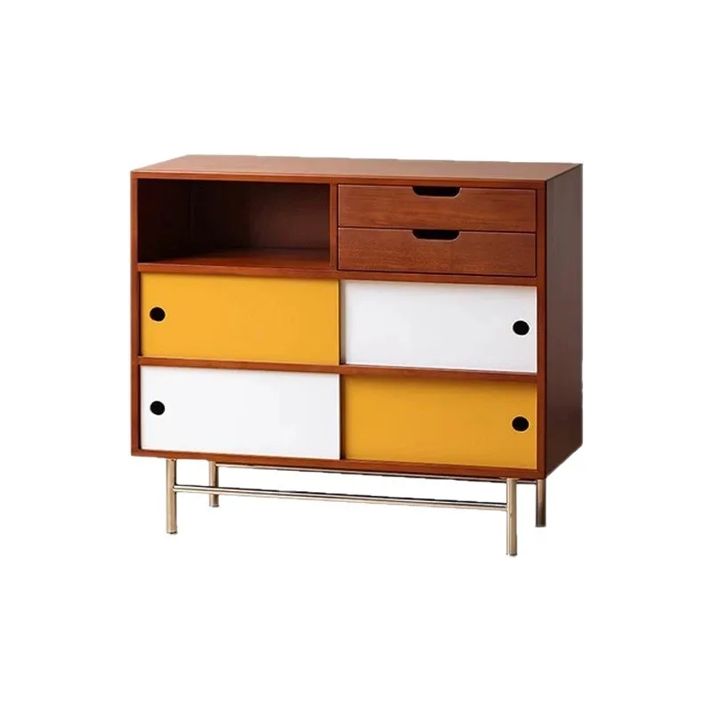 

Средневековый книжный шкаф из цельного дерева, небольшой бытовой шкафчик для хранения в гостиной, ретро шкафчик, легкий роскошный шкафчик на книжной полке