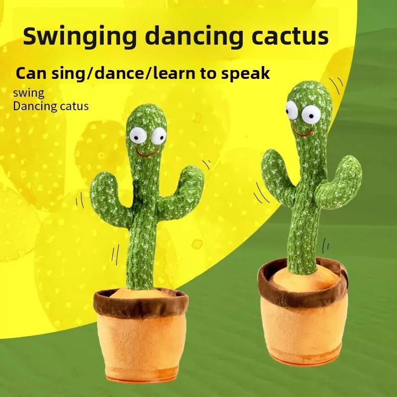 Dansende cactussen kunnen zingen, draaien en praten, grappig kinderspeelgoed, huisdecoratieornamenten