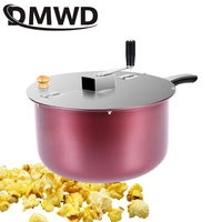 DMWD Gas Stove Hot Air Popcorn Machine Hand-cranked Single Pot Popcorn Maker Pot Commercial Home Use Manual Corn Pressure Cooker