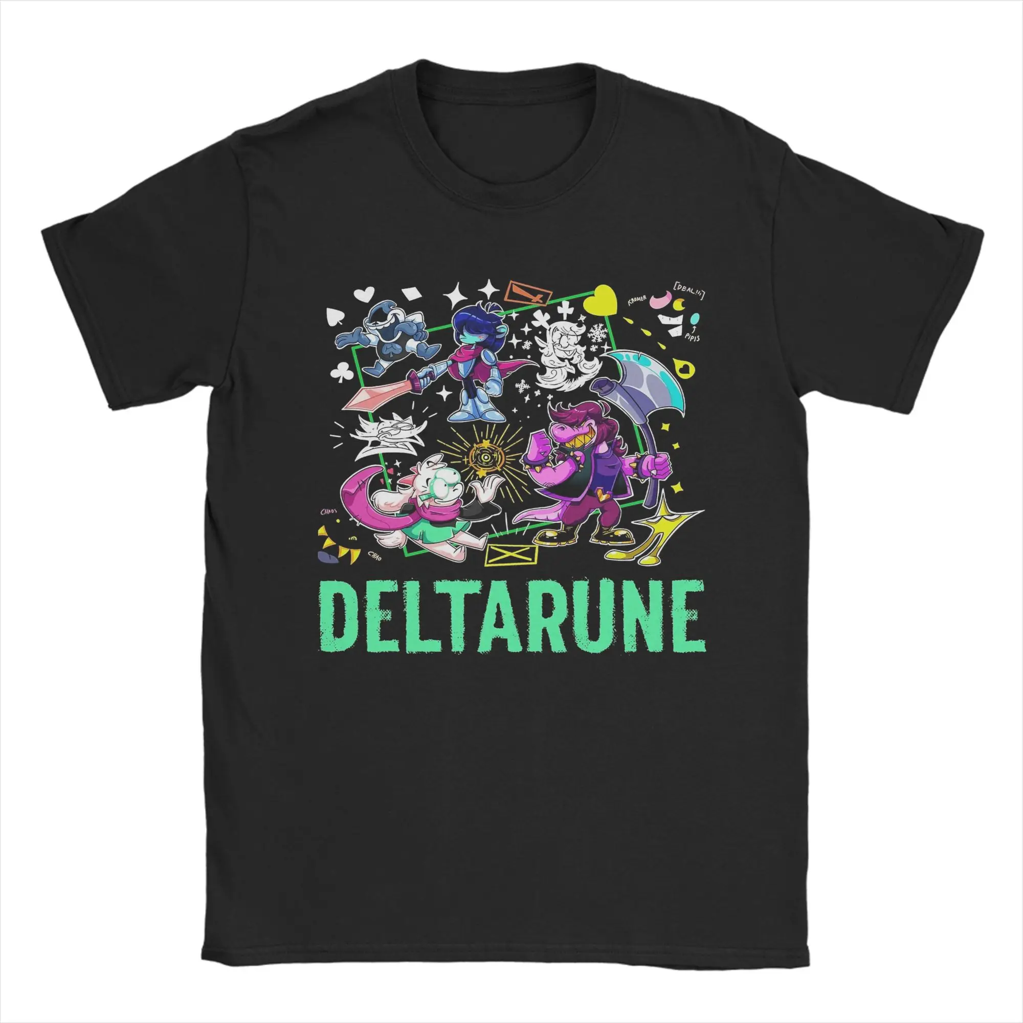 

Deltarune Cute Characters Accessories Men Women T Shirt 100% Cotton Tee Printed Tenna Susie Kris Tops T-shirt