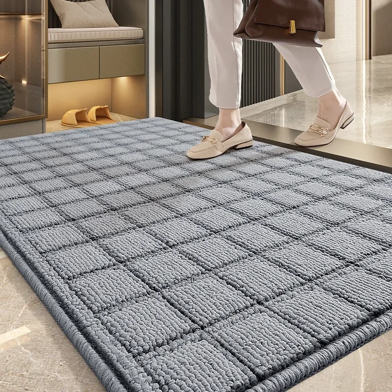 Solid Color Plaid Polypropylene Door Mat Indoor Rugs for Entryway Floor Mats Inside Doormat Front Entrance Rug Entry 92x152CM