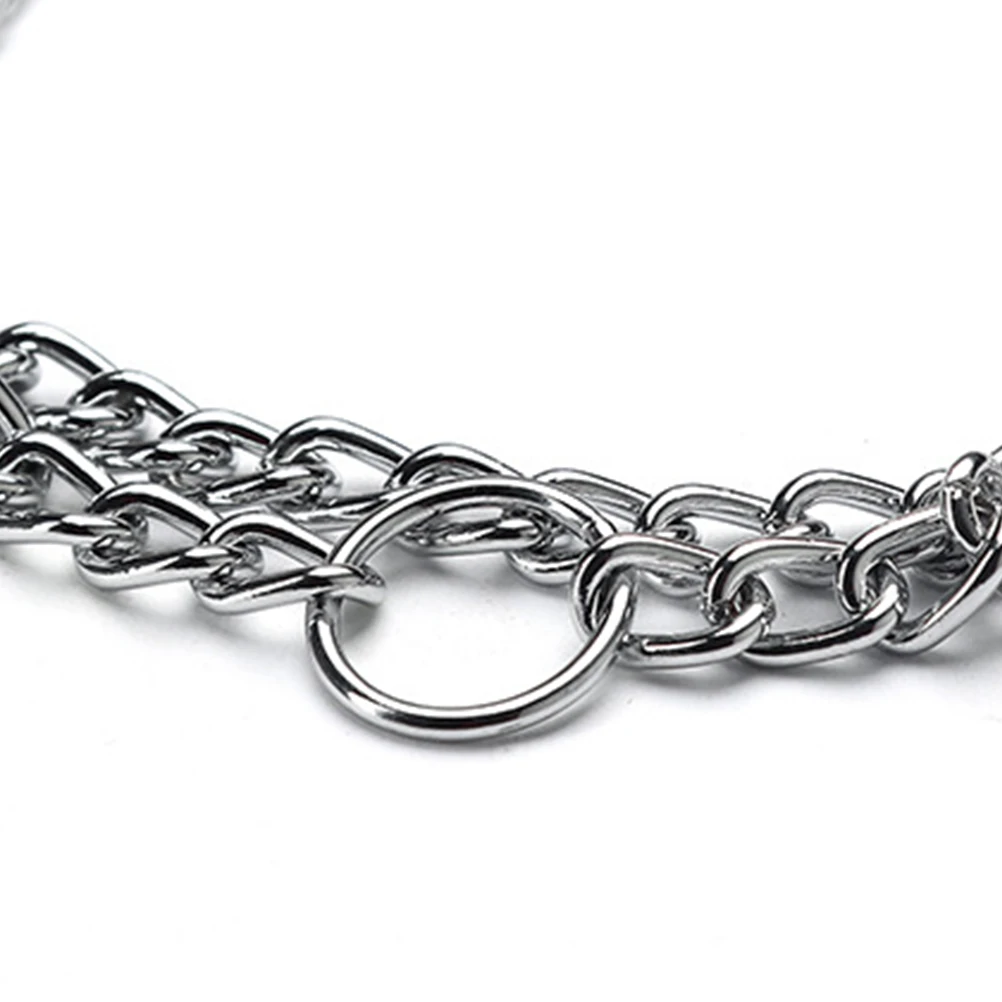 

Heavy Duty Dog Training Corrosion Resistant Metal Chain Adjustable Necklace Dog P Chock Behavior