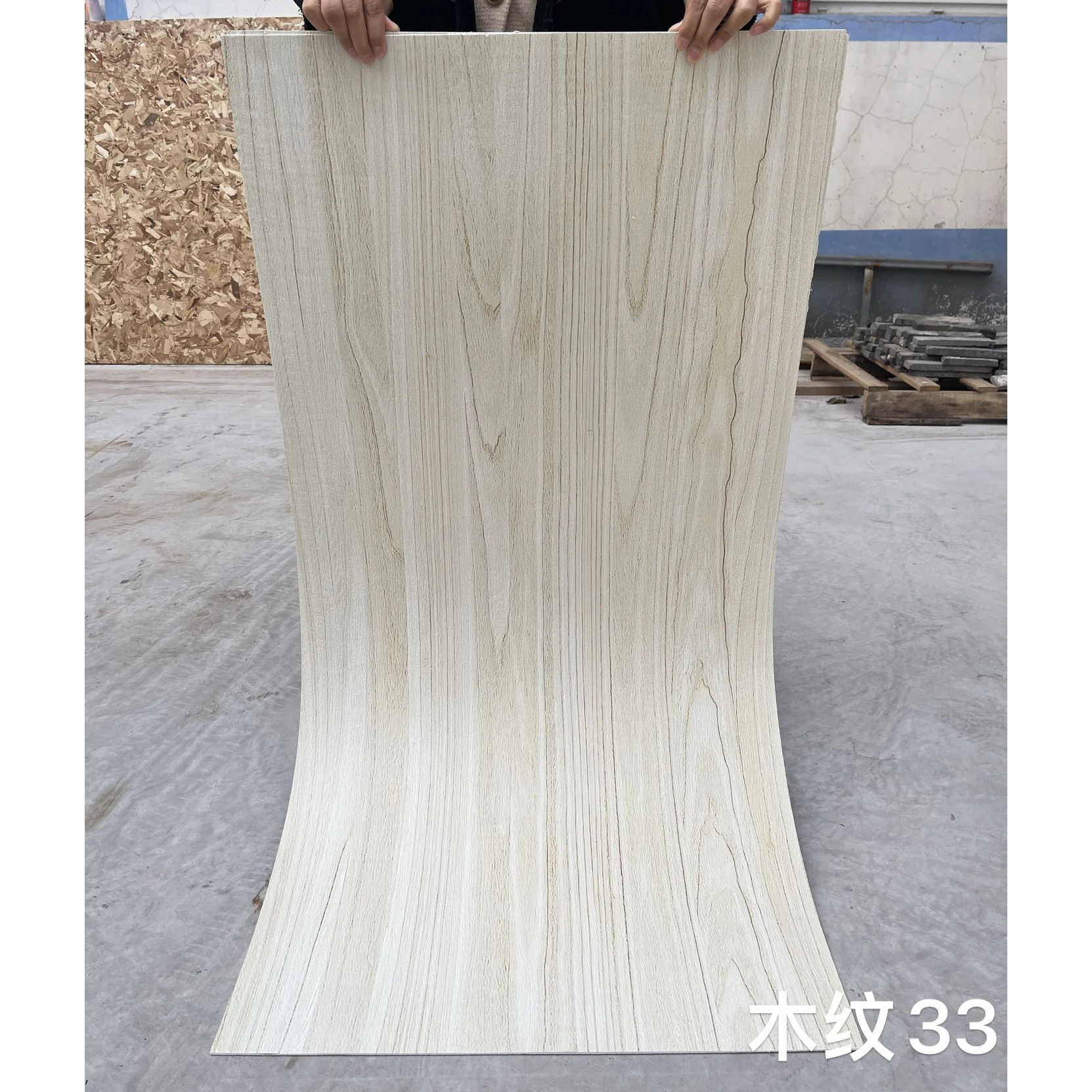 لوحة حجرية ناعمة تقليد الخشب MCM مادة ديكور مرنة داخلية من الدرجة الأولى