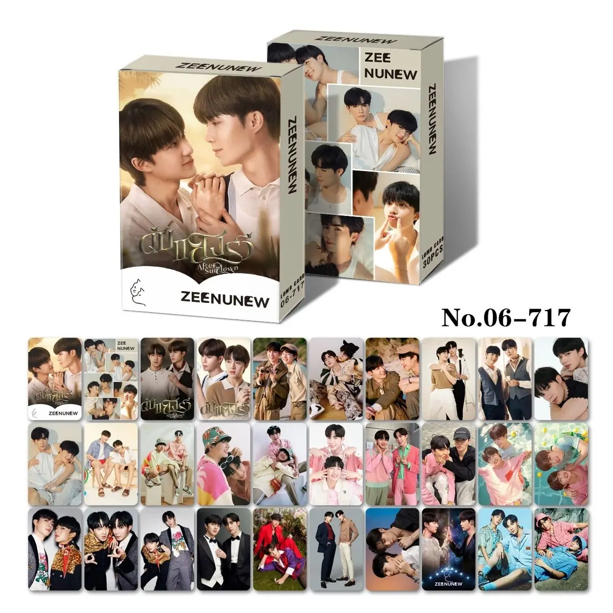 30pcs New Thailand Stars Drama Zeenunew PerthChimon Forcebook Bossnoeul photo card postcard gift