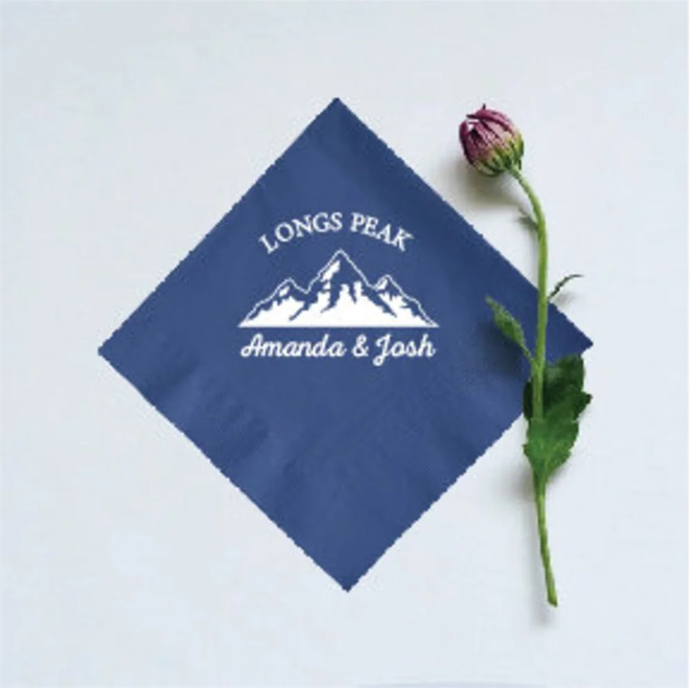 

50PCS Custom Wedding Venue Illustration Napkin, Personalized Wedding Favor, Wedding Venue Napkin Favor, Custom Wedding Cocktail