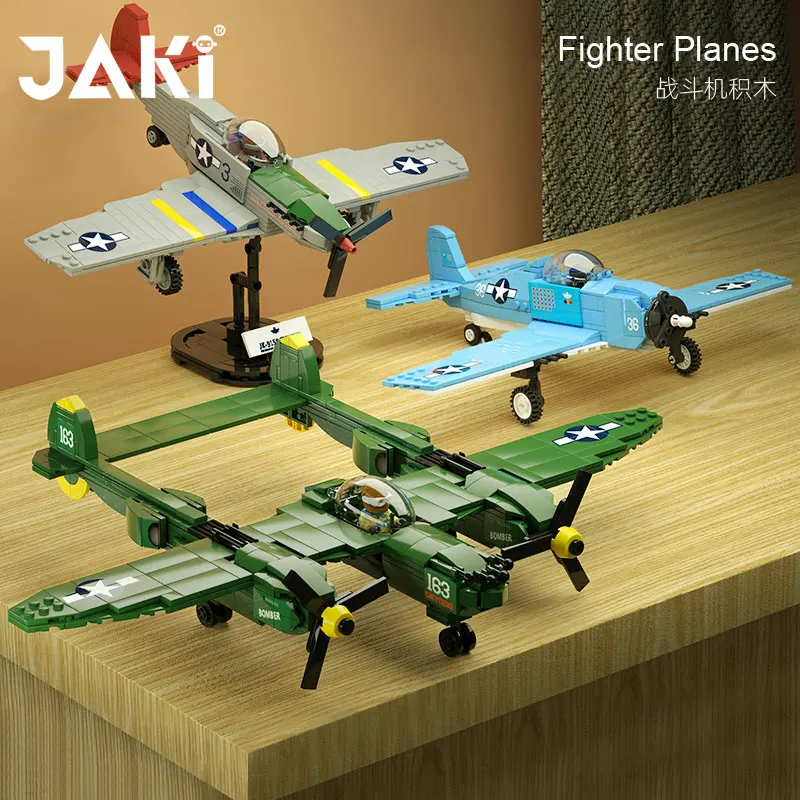 

JAKI Jiaqi Military Building Blocks Series Children's Educational Assembly Toys Cultural and Creative World War II Retro