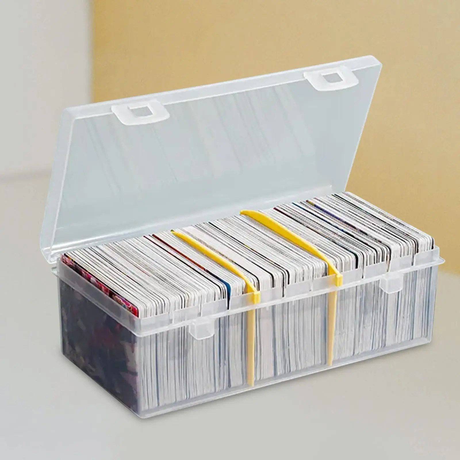 Trading Card Storage Box Transparent Playing Card Case Holder Baseball Card Storage Box for Photos Business Cards Paper Stickers