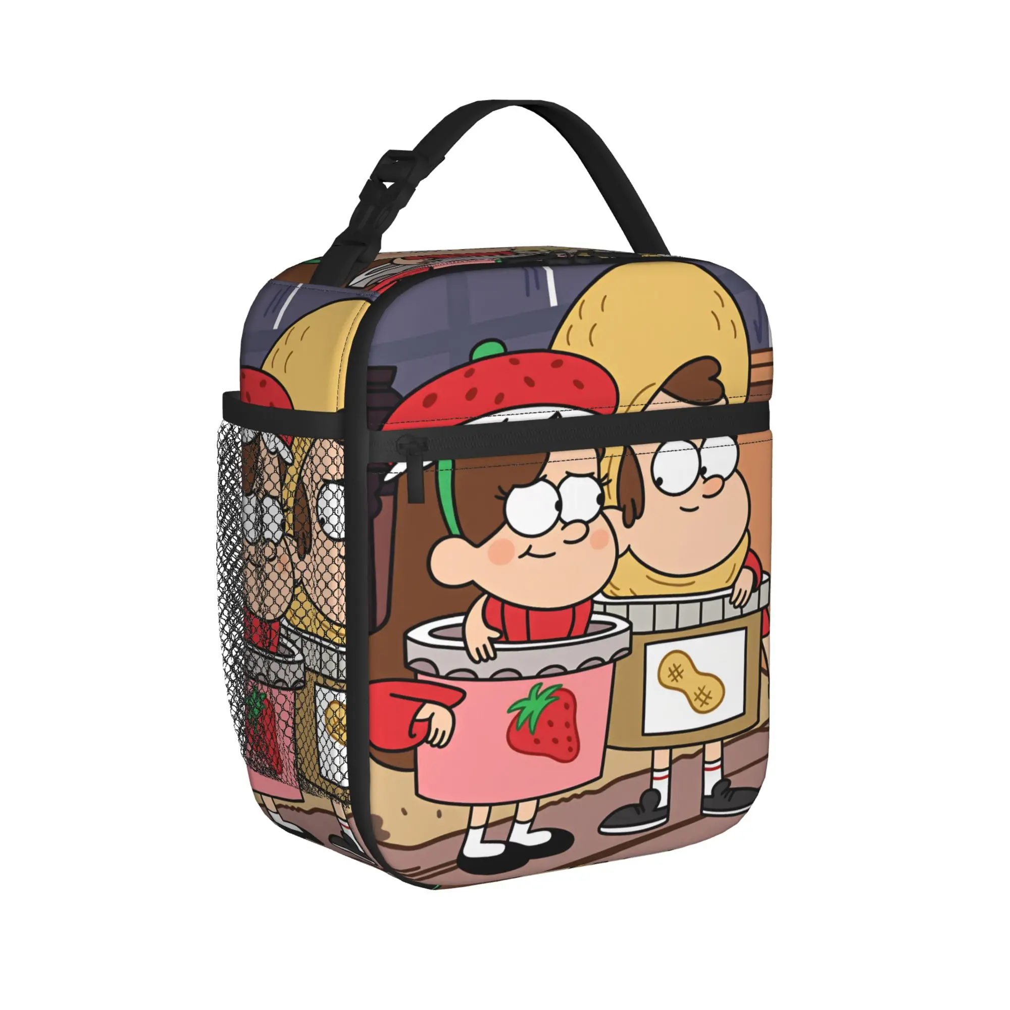 Mabel Lunch Bag G-Gravity Falls Retro Lunch Box For Adult Outdoor Picnic Convenient Cooler Bag Oxford Print Thermal Lunch Bags