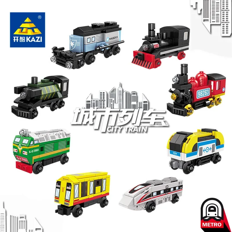 

Kai Zhi 98263 City Train series tren niños ensamblado juguete educativo cajaetà para niños
