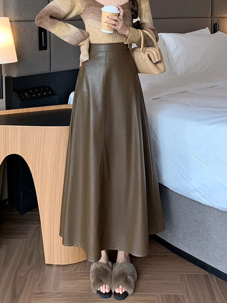 

Корейская юбка А-силуэта с высокой талией, модная юбка-карандаш для женщин, новая весенняя модель, облегающая юбка с эффектом «элегантный хвост»