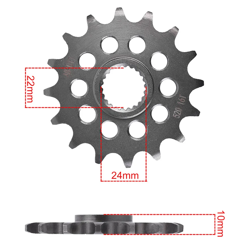 520 16T Motorcycle Front Sprocket Gear Chain Wheel Cam For BMW F650 Funduro 1994-2000 F650 Dakar F 650 GS Dakar 520-16T Tooth