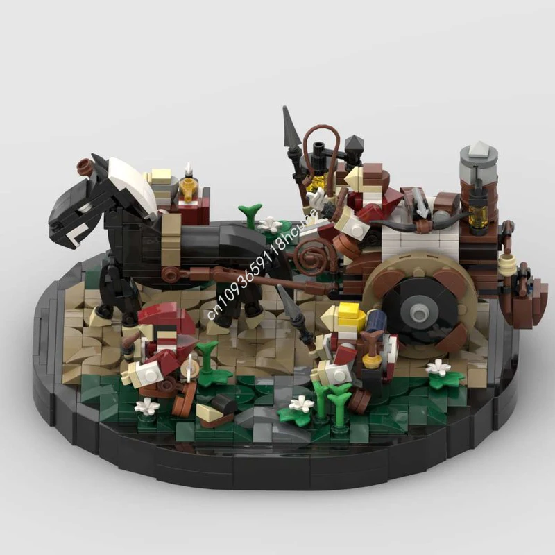 

1123 шт. MOC на пути в военное шоу Замок Украшение дома DIY Строительные блоки Идеальная интерьерная витрина Рождественский подарок