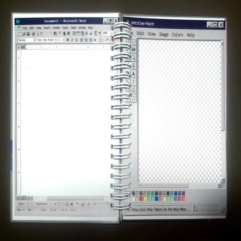 B6 Size Spiral Notebook 60 Pages Vintage Desktop Layout Desktop Layout Journal Spiral Binding Computer Notebook Journaling