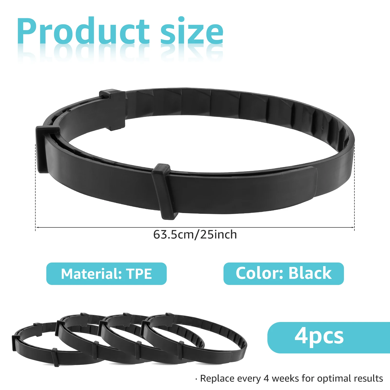 4 Pcs 15/25 Inches Pet Calming Collar Adjustable Cat Dog Collar Effective Relief Anxiety Stress Dog necklace Pet Dog accessories
