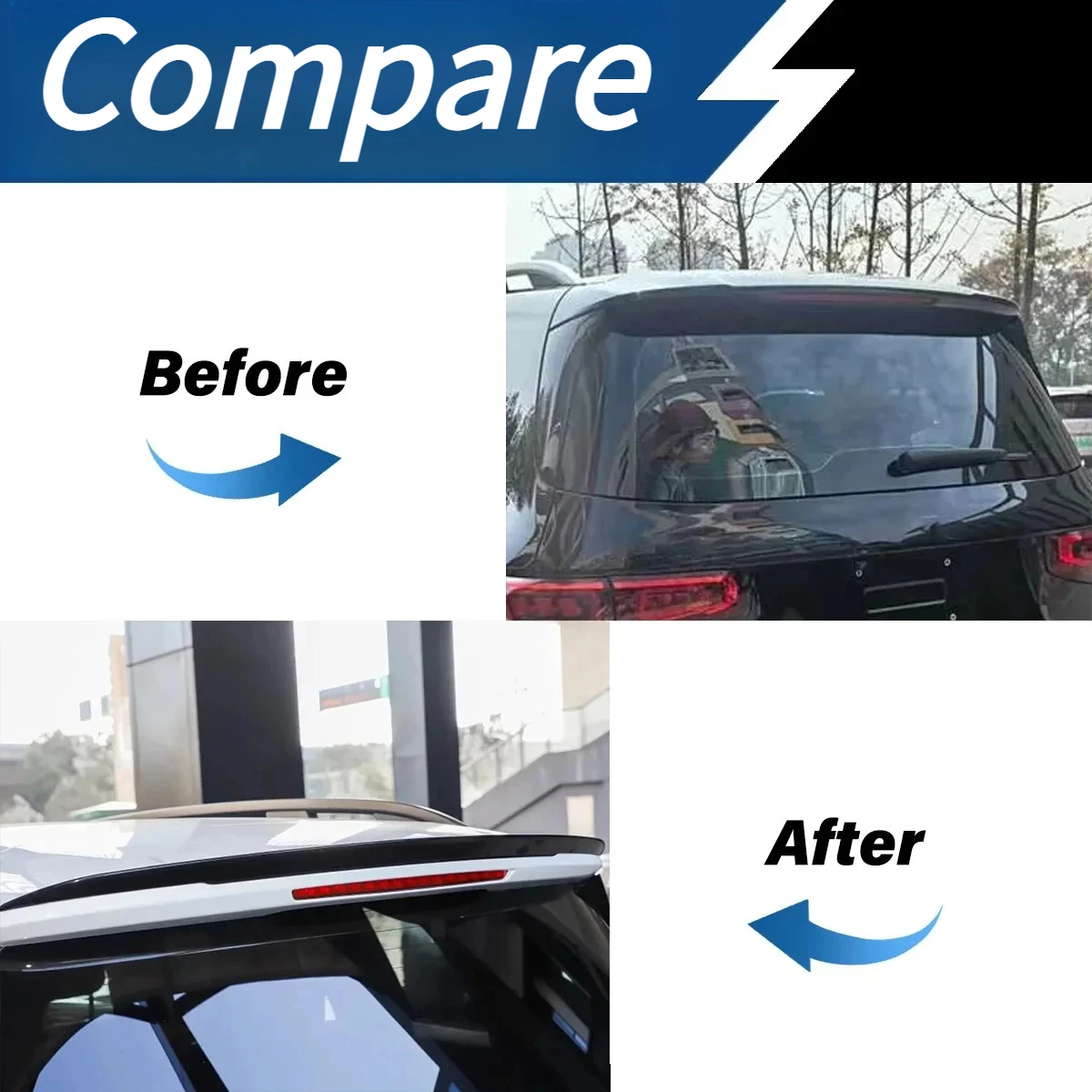 Car Rear Trunk Wing For Mercedes-Benz Glb X247 GLB180 200 GLB35 2019+ For AMG Splitter Spoiler Tail Wing Exterior Accessories view 2