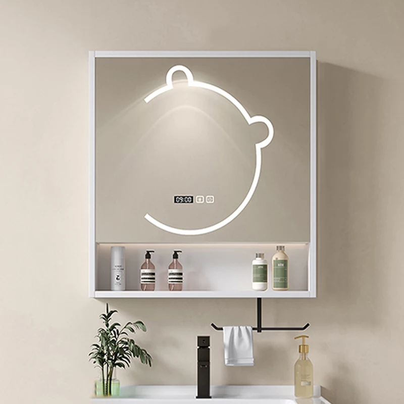 Luxury Mirror Bathroom Vanity Cabinet Sink Full Length Makeup Table Body Mirrors Locker Cabinets For Room Funky Led Compact Wall