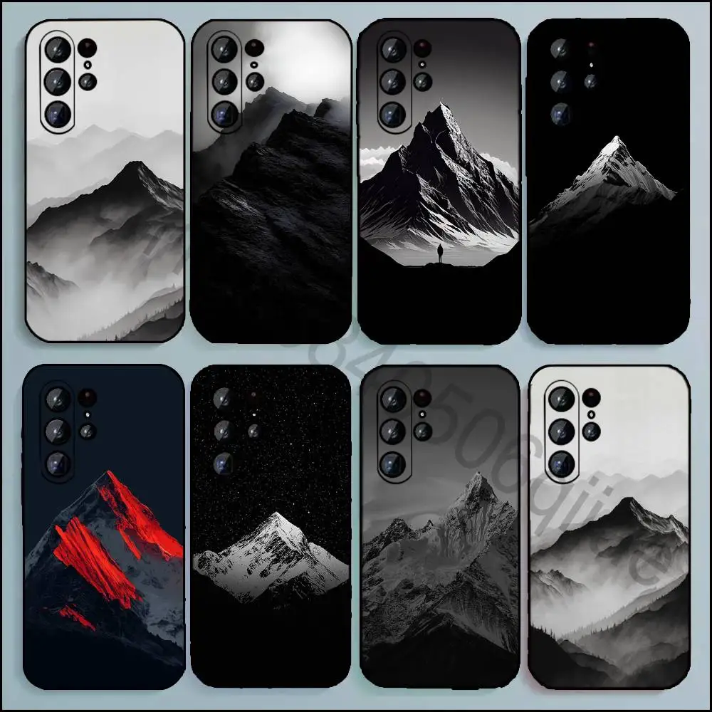 Black Mountain   Phone Case For Samsung Galaxy A13,21s,22,31,32,52,53,71,80,A91 Soft Black Cover