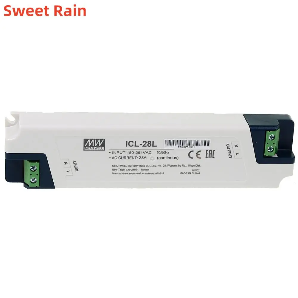 Mean Well ICL-28L DIN Rail 28A AC Inrush Current Limiter to reduce the high starting  ICL 28L  current switch power supply