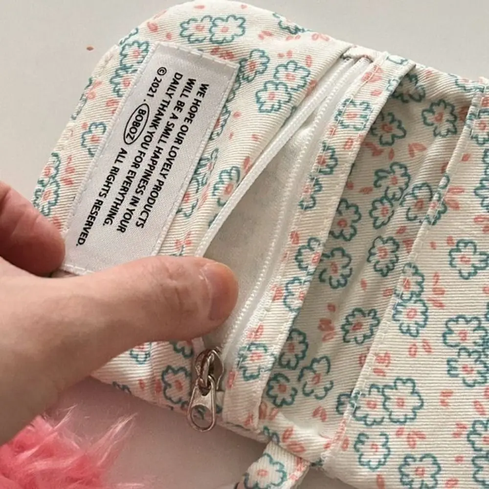 Simpatico nuovo portamonete per carte semplicità floreale coreano moda studente portafoglio porta carte per ragazze portatile carino piccolo sacchetto di immagazzinaggio