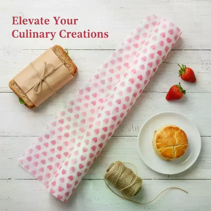 Greaseproof Colorful Patterned Wax Paper 50Pcs for Food Basket Liners Ideal for Catering and Buffet Settings